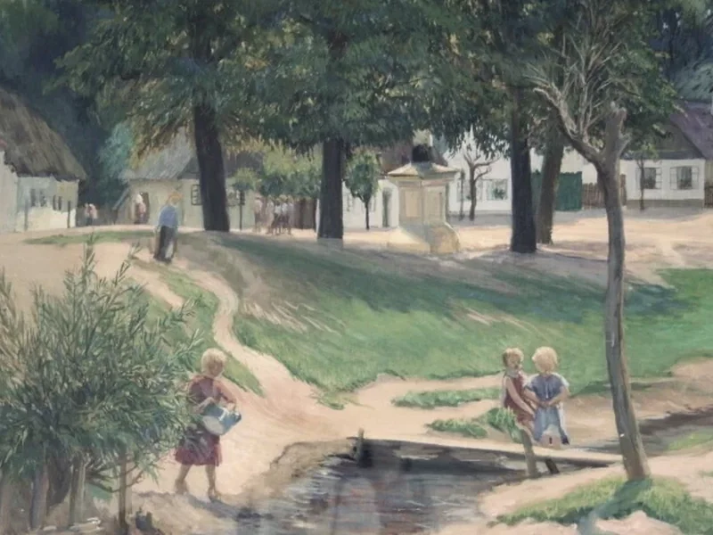 1867-Olga Krieghammer - Bambini che giocano